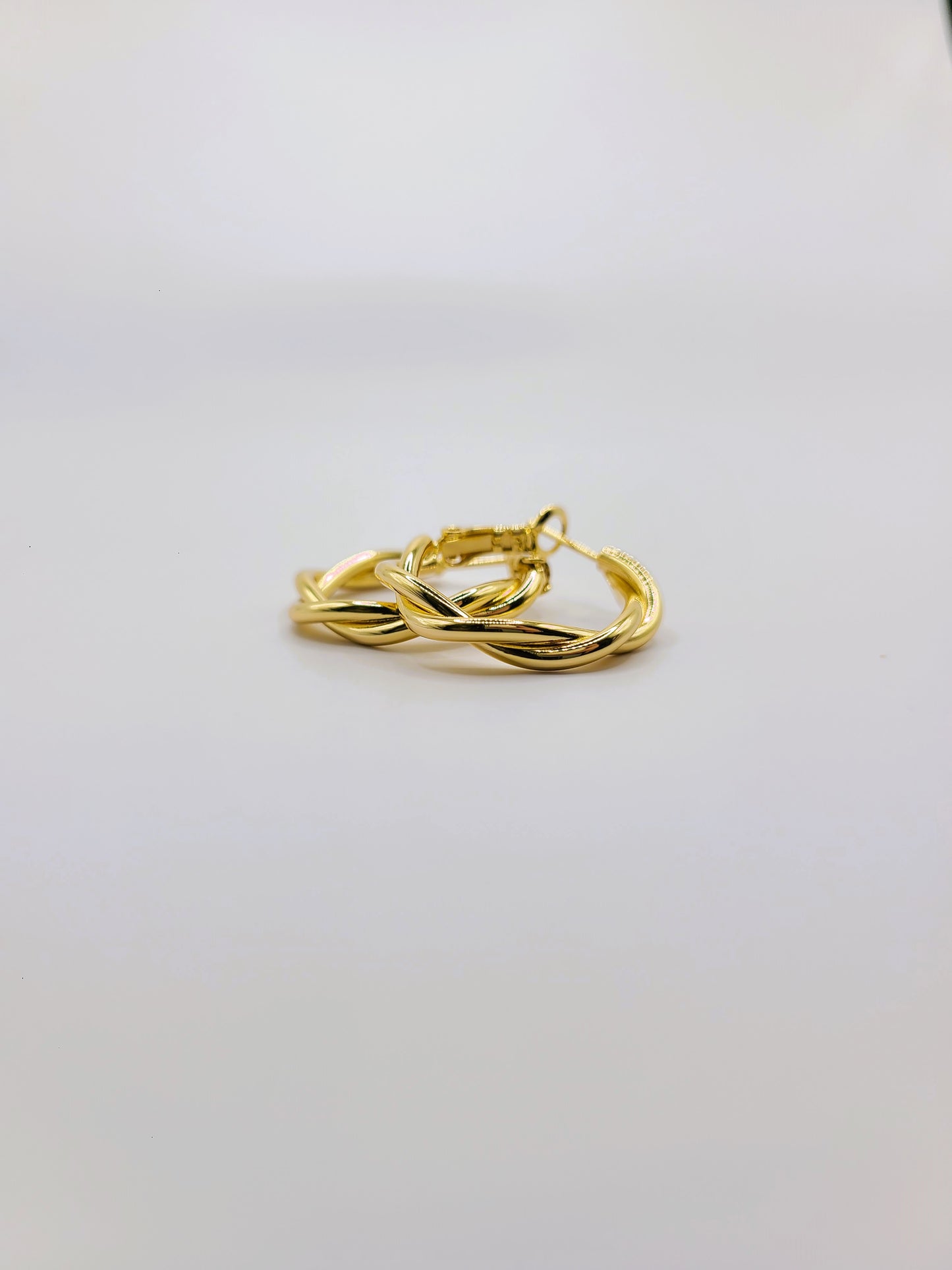 Signature Gold Thin Twisted Sister Hoops