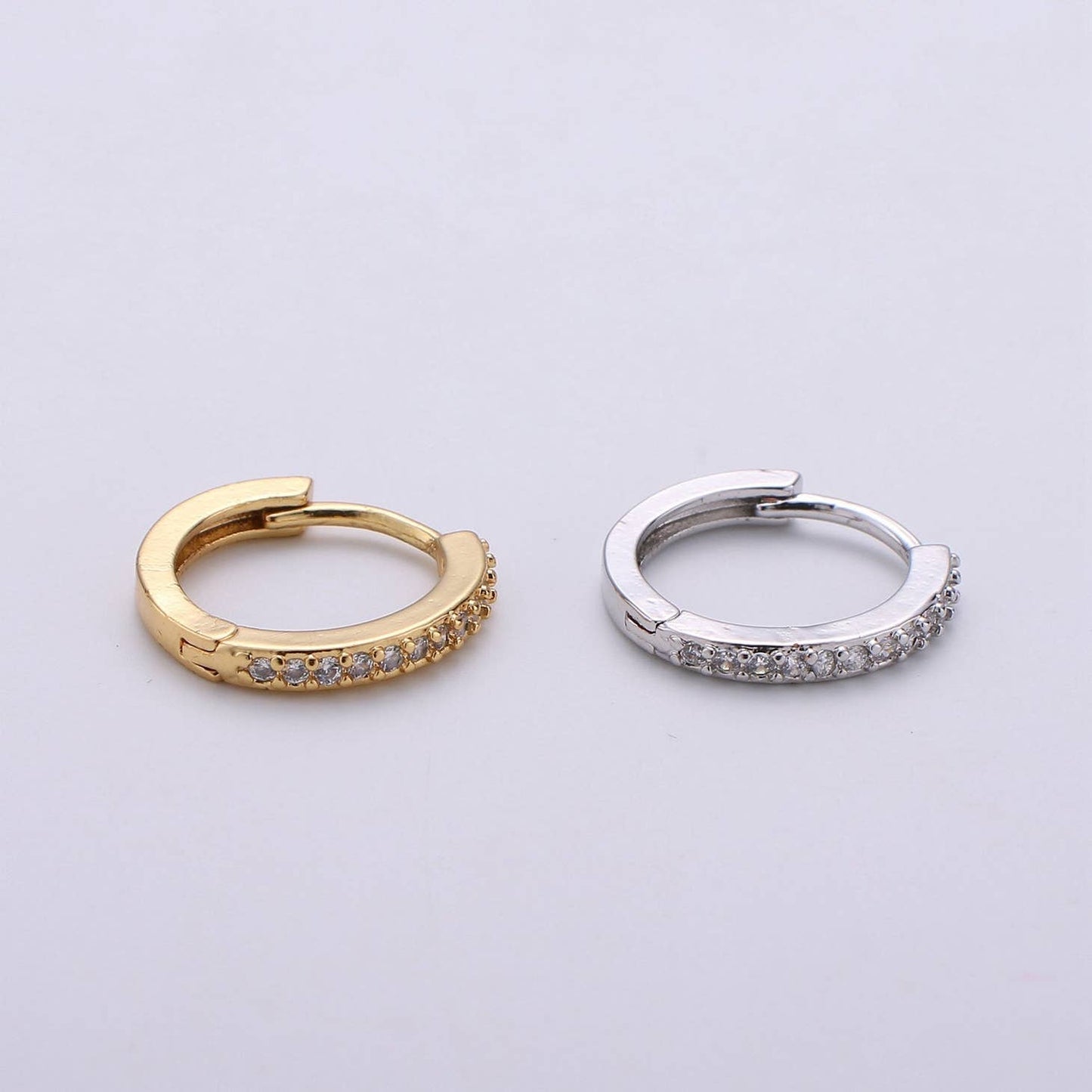 Thin Mini Diamond Huggies