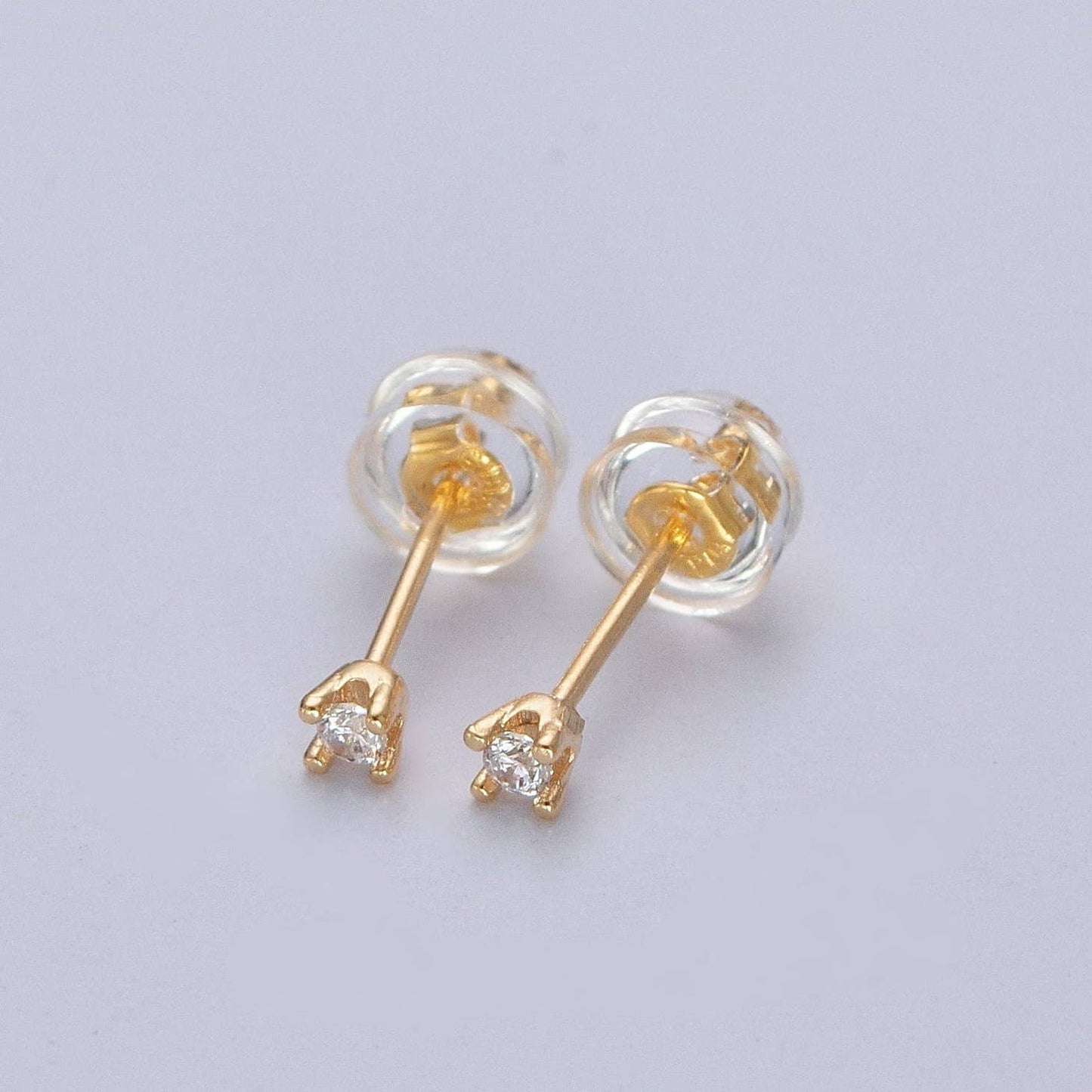 Dainty Round Diamond Studs