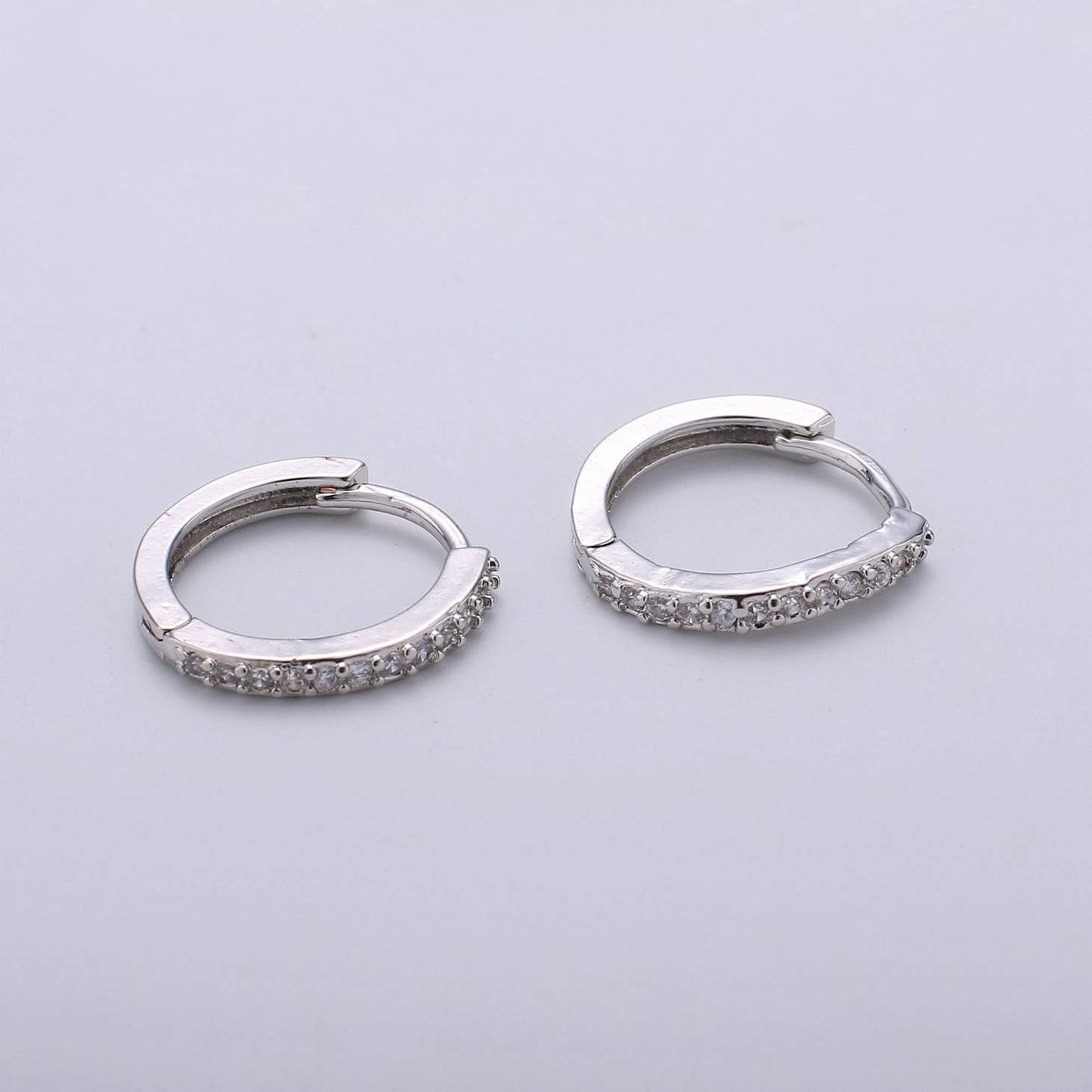 Thin Mini Diamond Huggies