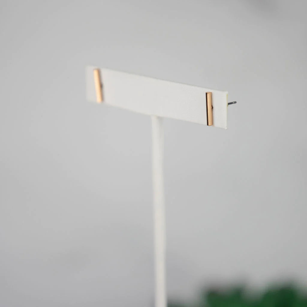 Slim Bar Stud Earrings