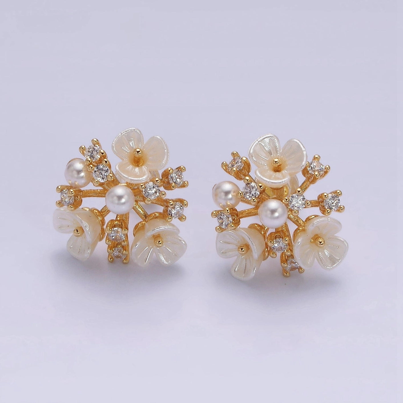 Floral Bouquet Stud Earrings
