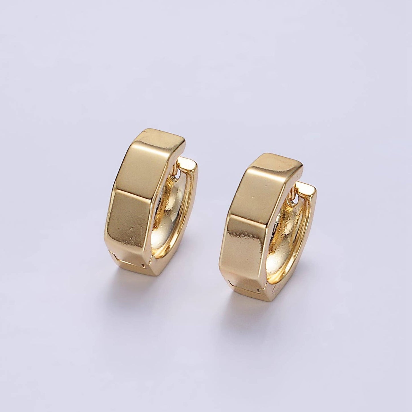 Gold Octagon Huggies
