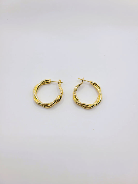 Signature Gold Thin Twisted Sister Hoops