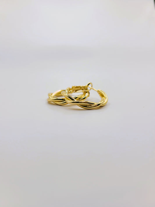 Signature Gold Thin Twisted Sister Hoops
