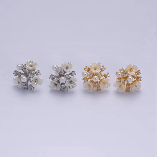 Floral Bouquet Stud Earrings