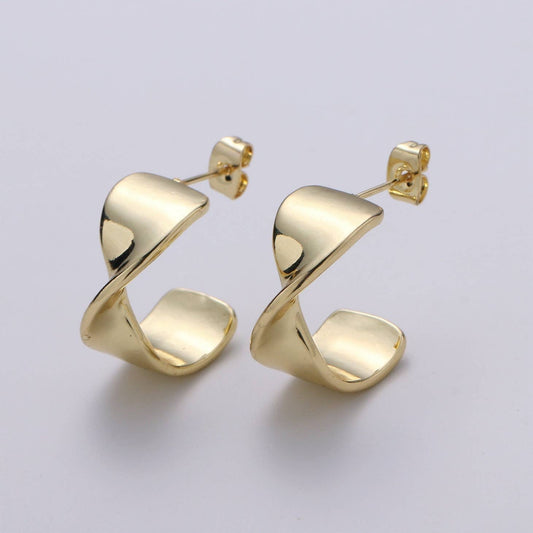 Signature Gold Super Chunky Twisted Sister Hoops