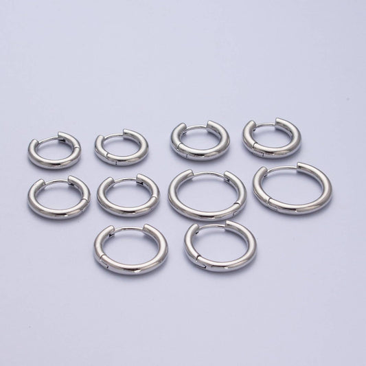 White Gold Filled Minimalist Huggies
